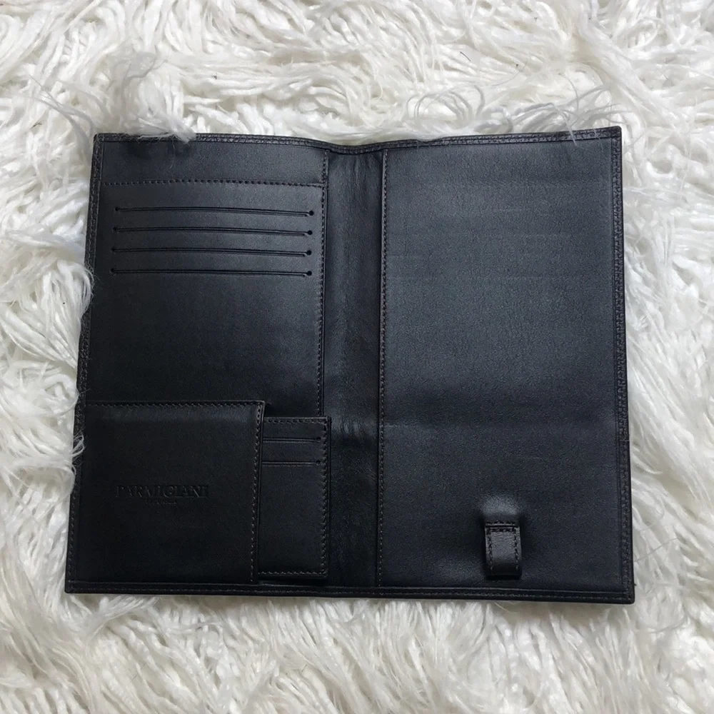 ⭐️🔹 Parmigiani Leather Long Wallet Travel Doc Holder